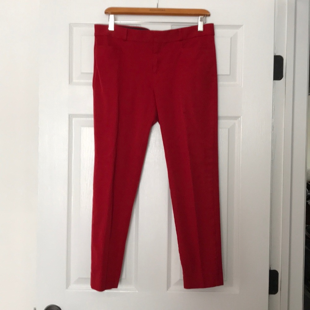 Banana Red Sloan Pants